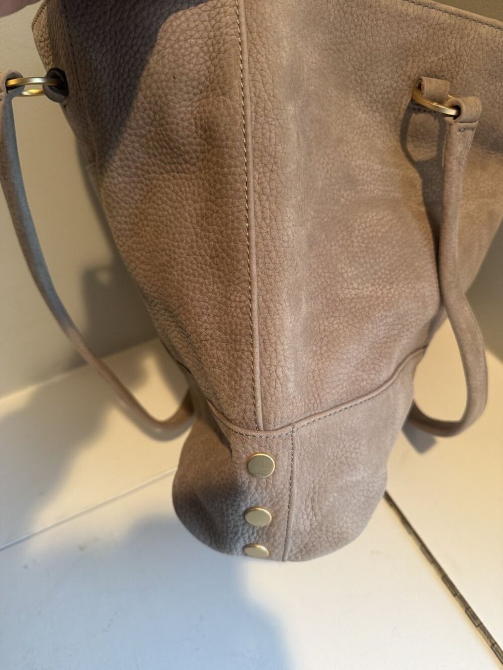 Hammitt Anderson Tote Bag Grey Pebbled Leather LIKE NEW $445 [jb] - Picture 8 of 8
